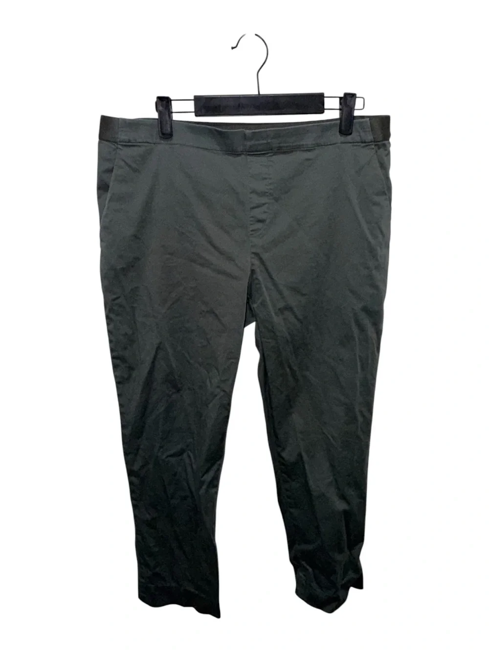 Uniqlo Charcoal Gray Pull On Cropped Ankle Pants Women’s XL Career Casual